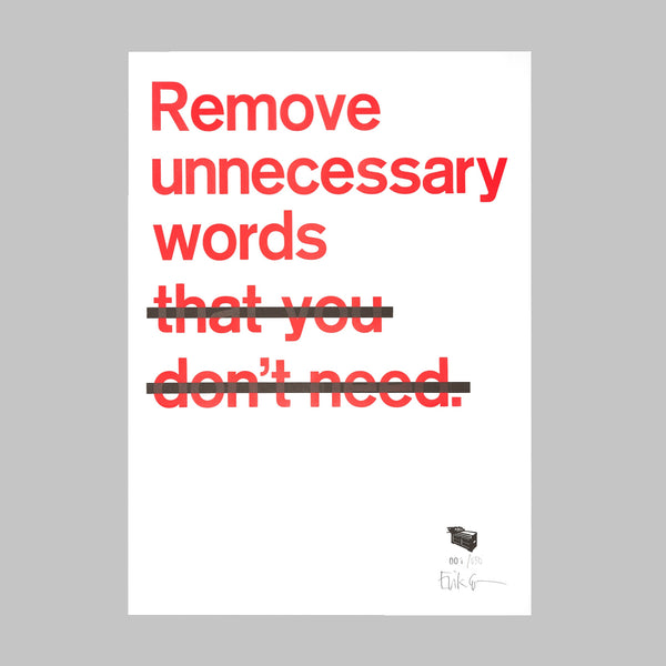 Remove unnecessary words that you don't need
