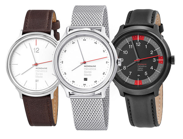 Mondaine Helvetica watches designed by Erik Spiekermann